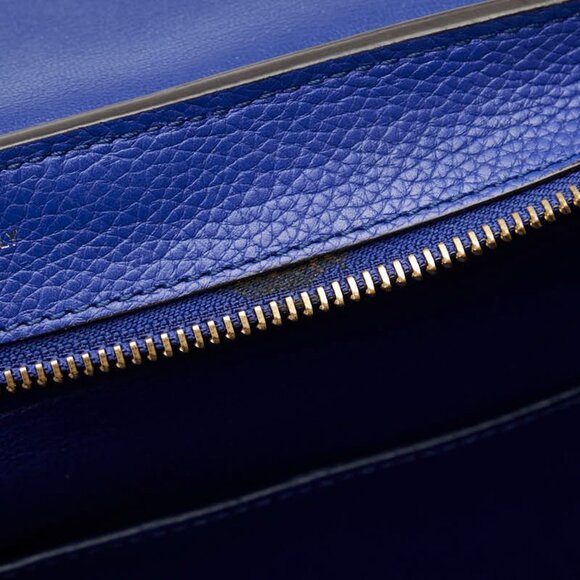 CELINE Blue Leather Shoulder Bag - Picture 4 of 8